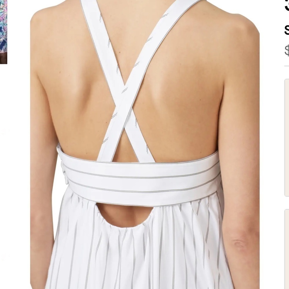3.1 Phillip Lim Striped Tent Dress size 10 white with light brown strips D130 - Picture 10 of 14